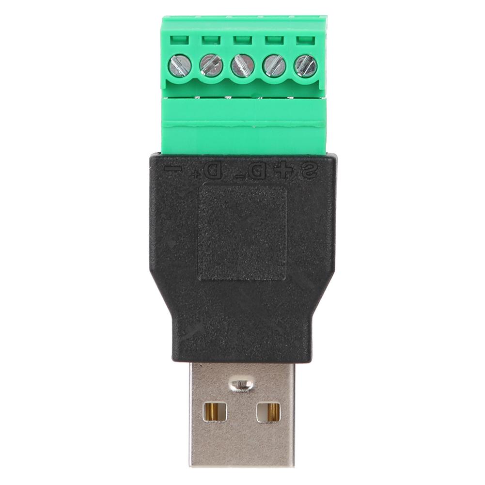 

USB2.0 Male to 5pin Screw Terminal Connector Apdater with Shield Connector, 501 Original