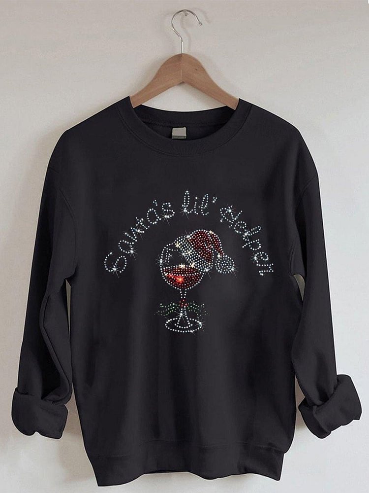 womens-christmas-bling-santas-lil-helpen-wine-print-sweatshirt
