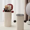 Automatic Lifting Dustproof Four-compartment Makeup Brush Storage Tube