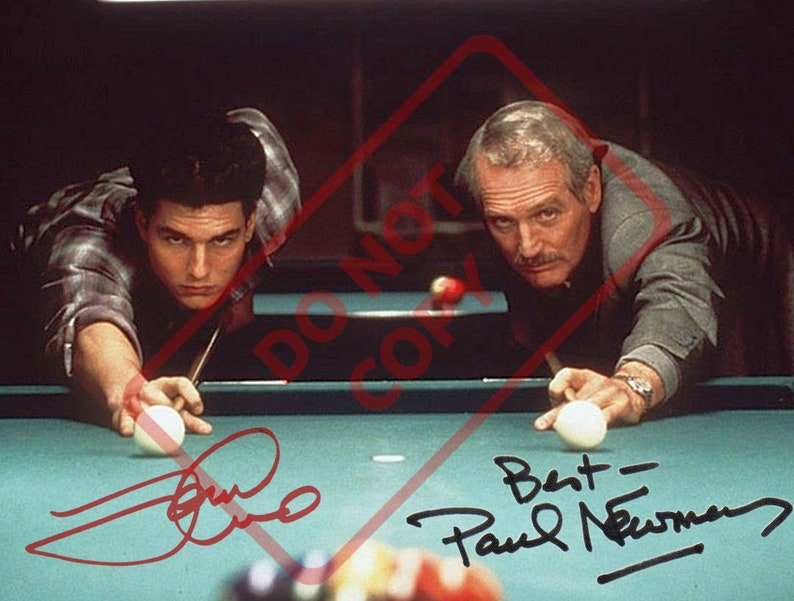 Paul Newman Tom Cruise The Color of Money 8.5x11 Autographed Signed Reprint Photo Poster painting