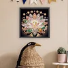 White Lotus speziell geformte 5D-DIY-Teilbohrer-Diamant-Kunstkit-Dekoration 30x30cm