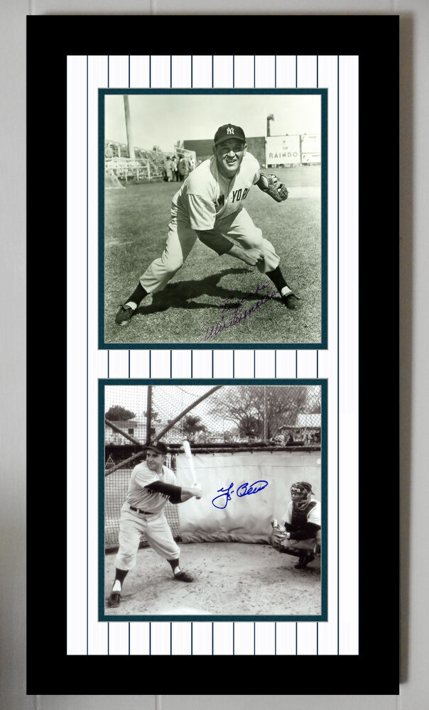 Yogi Berra & Allie Reynolds Signed JSA 8X10 Photo Poster painting Auto Autographed No Framed Matted