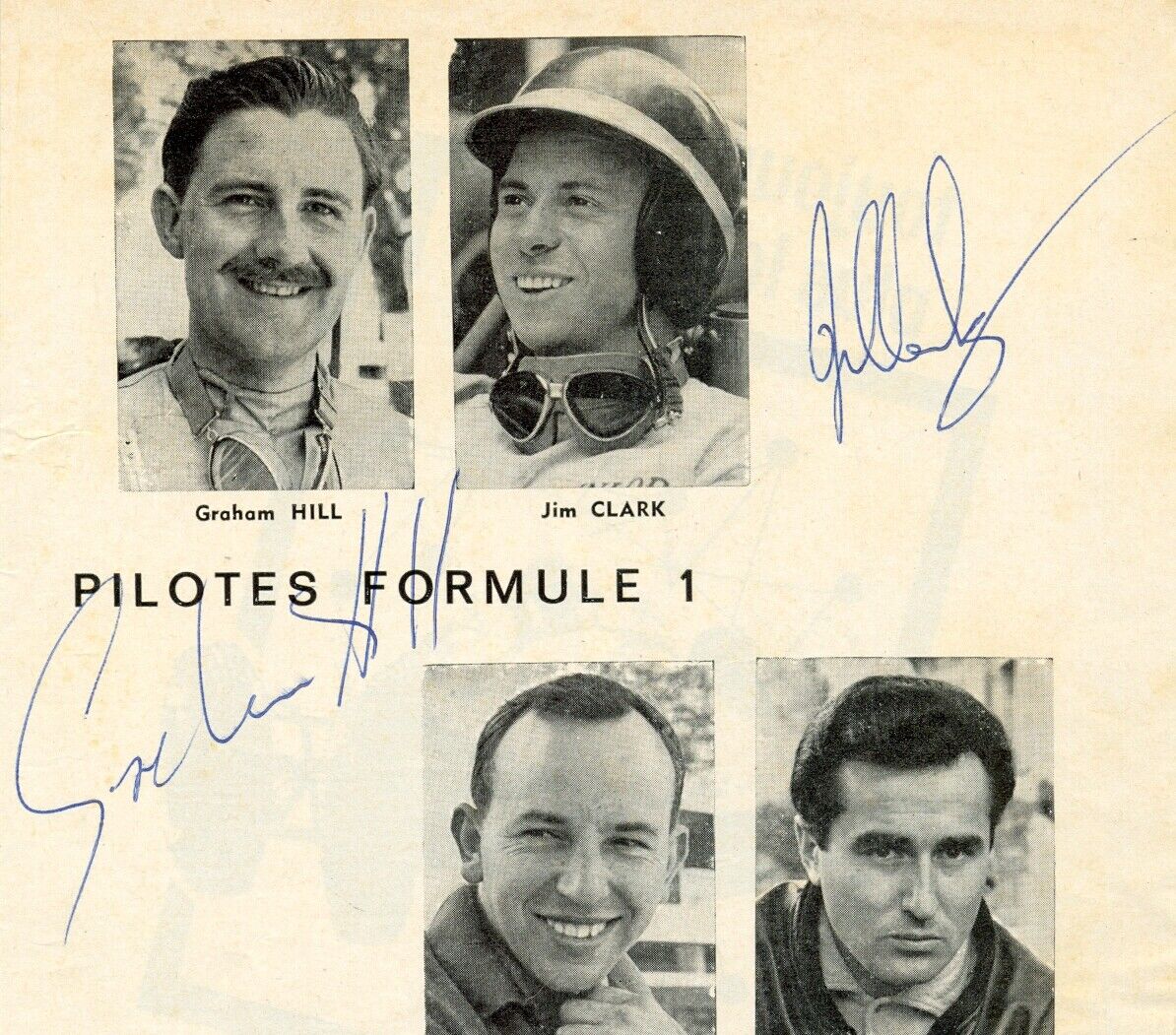 GRAHAM HILL & JIM CLARK Signed Photo Poster paintinggraph - MOTOR RACING / F1 Stars - preprint