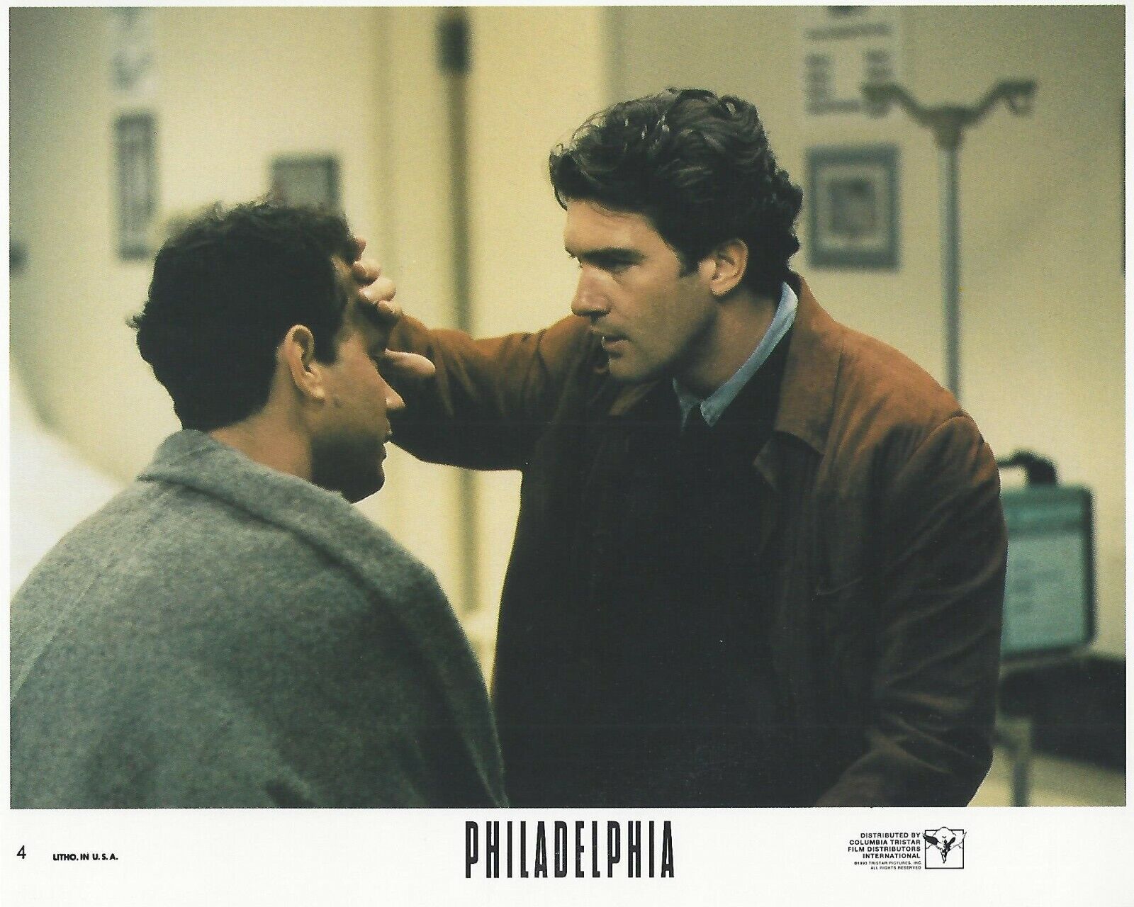 Philadelphia Original 8x10 Lobby Card Poster 1993 Photo Poster painting # 4 Hanks Banderas