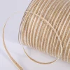White Edge Khaki Linen Rope 0.6cm DIY Gift Wrapping Ribbon