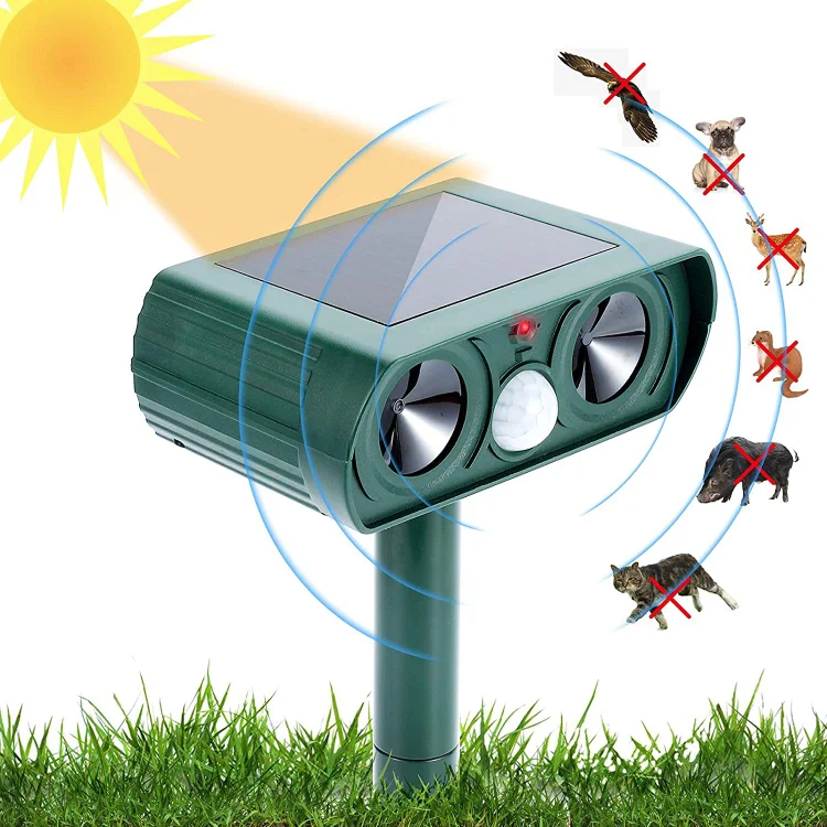 Solar Power Ultrasonic Animal Pest Repeller Infrared Sensor Waterproof Animal Deterrent | AvasHome