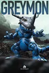 Greymon - Digimon Resin Statue - An-Studios