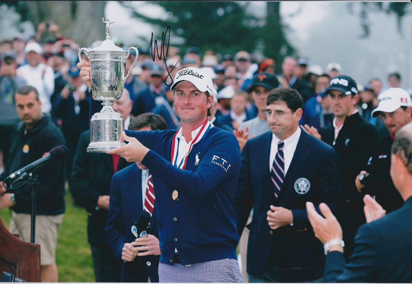 Webb SIMPSON SIGNED AUTOGRAPH Golf Photo Poster painting AFTAL COA US Open WINNER Olympic Club