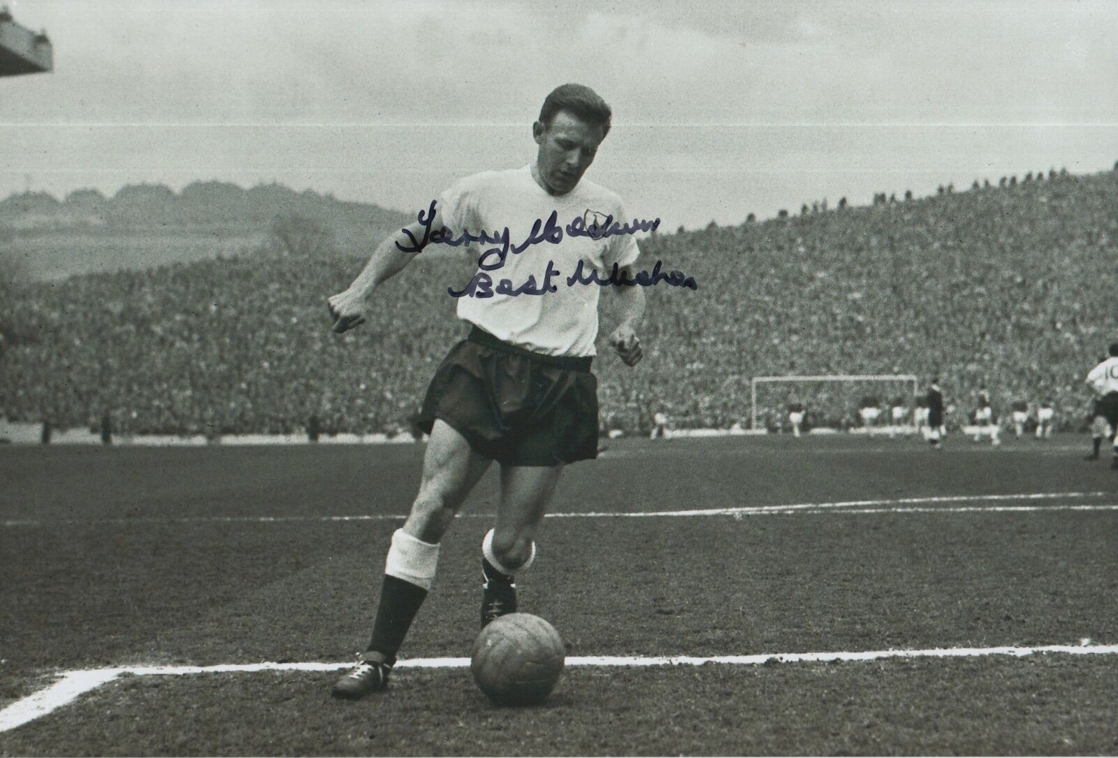 Terry Medwin Hand Signed Tottenham Hotspur 12x8 Photo Poster painting.