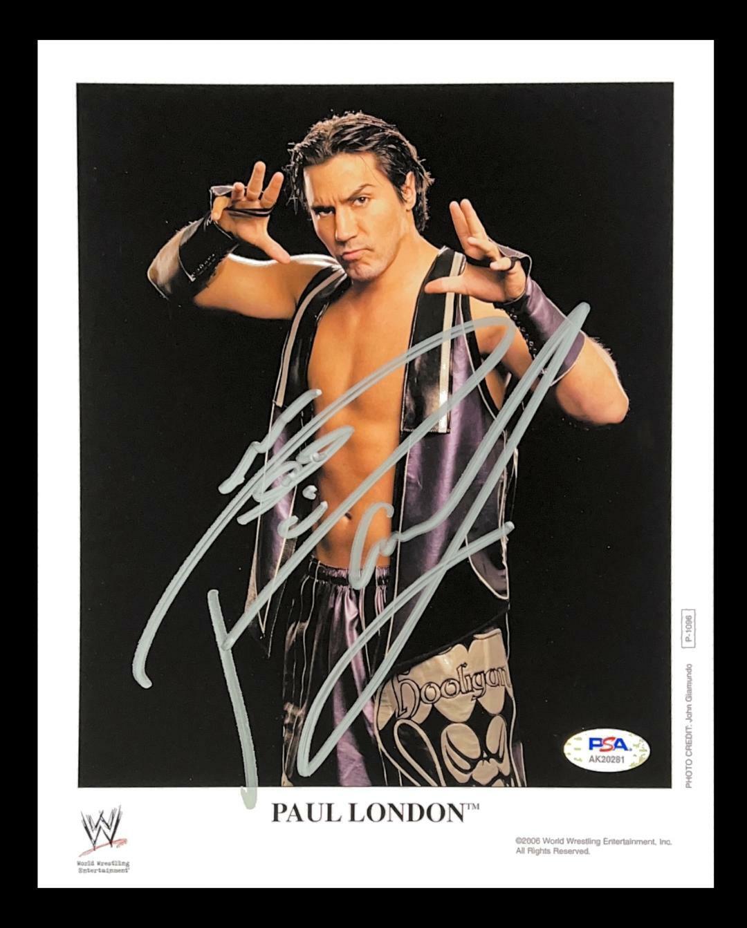 WWE PAUL LONDON P-1096 HAND SIGNED AUTOGRAPHED 8X10 PROMO Photo Poster painting WITH PSA DNA COA