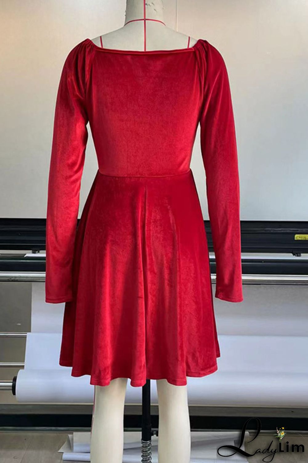 Blue Casual Solid Split Joint V Neck A Line Dresses