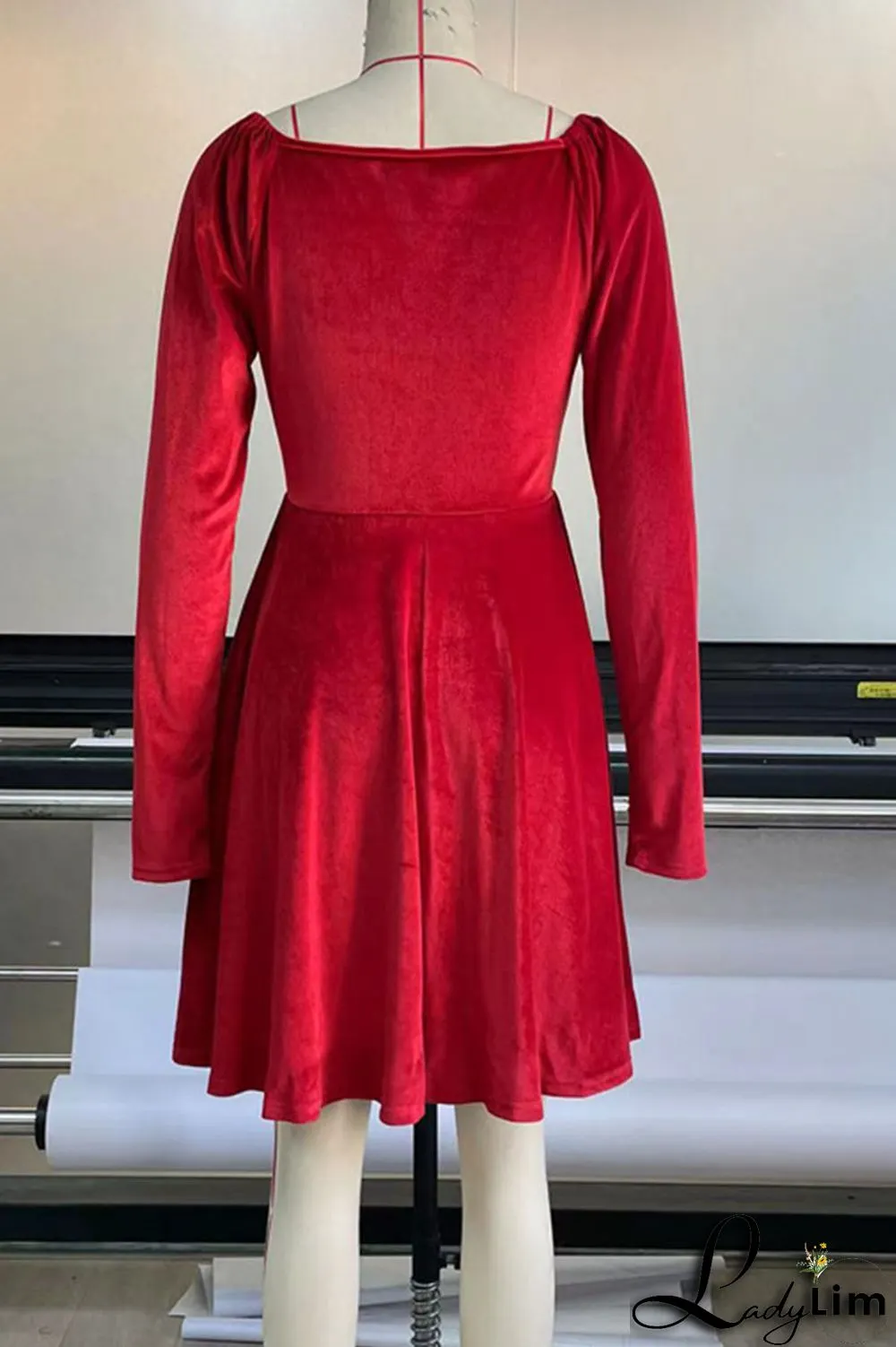 Blue Casual Solid Split Joint V Neck A Line Dresses