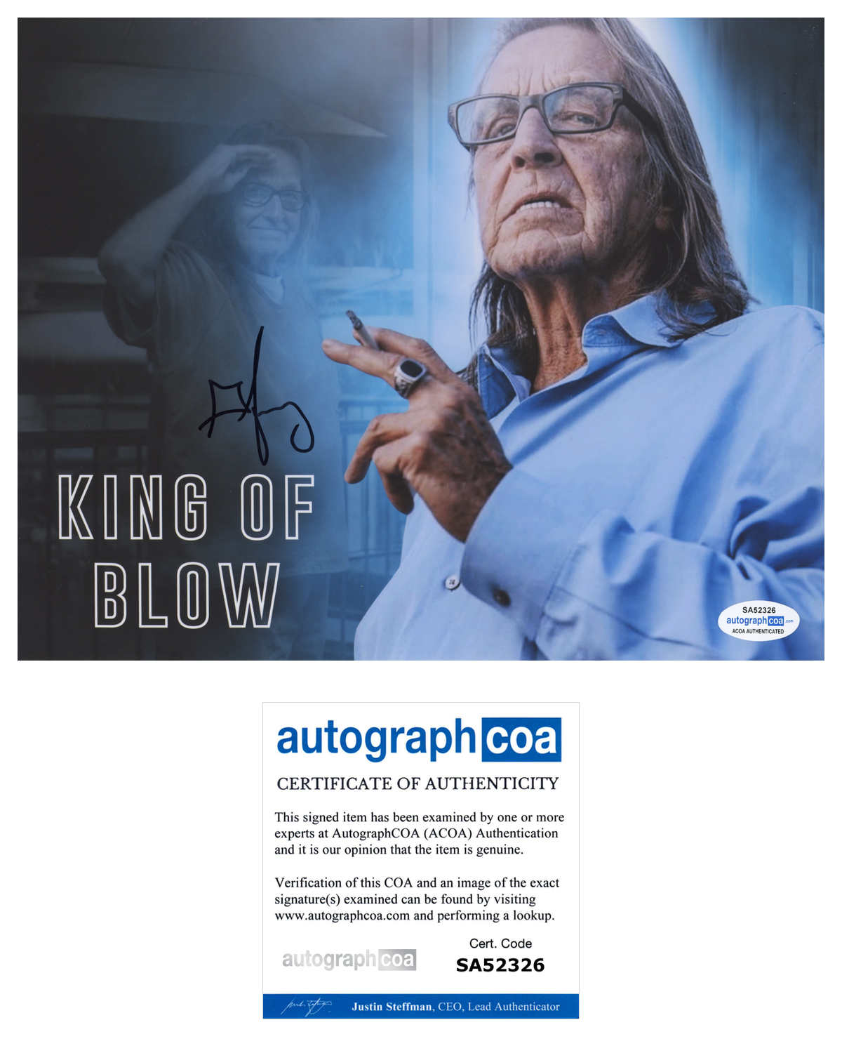 George Jung Signed Autograph 8x10 Photo Poster painting King of Blow Drug Smuggler ACOA COA