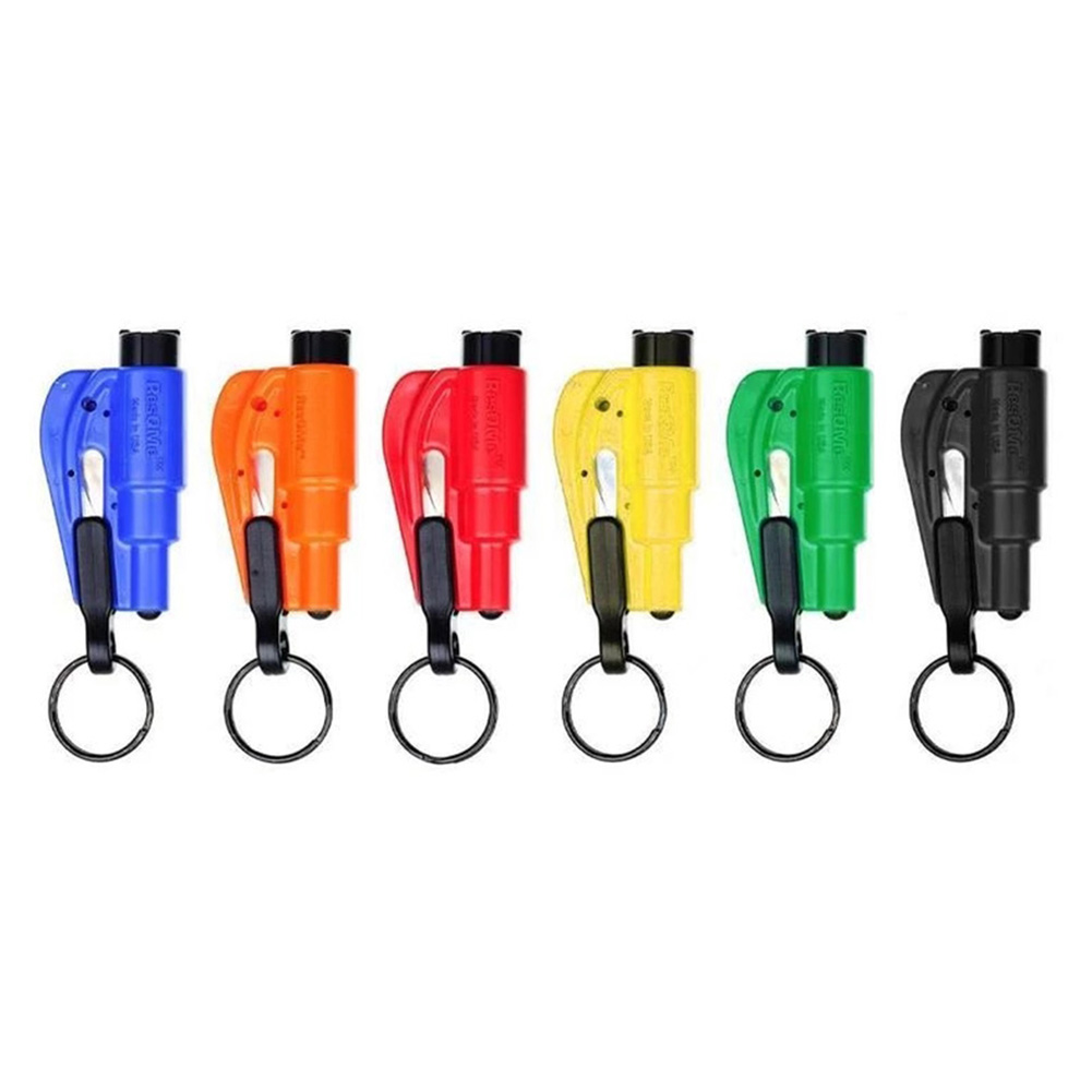 

2 in 1 Mini Keychain Car Window Glass Breaker Seatbelt Cutter Random Color, 501 Original