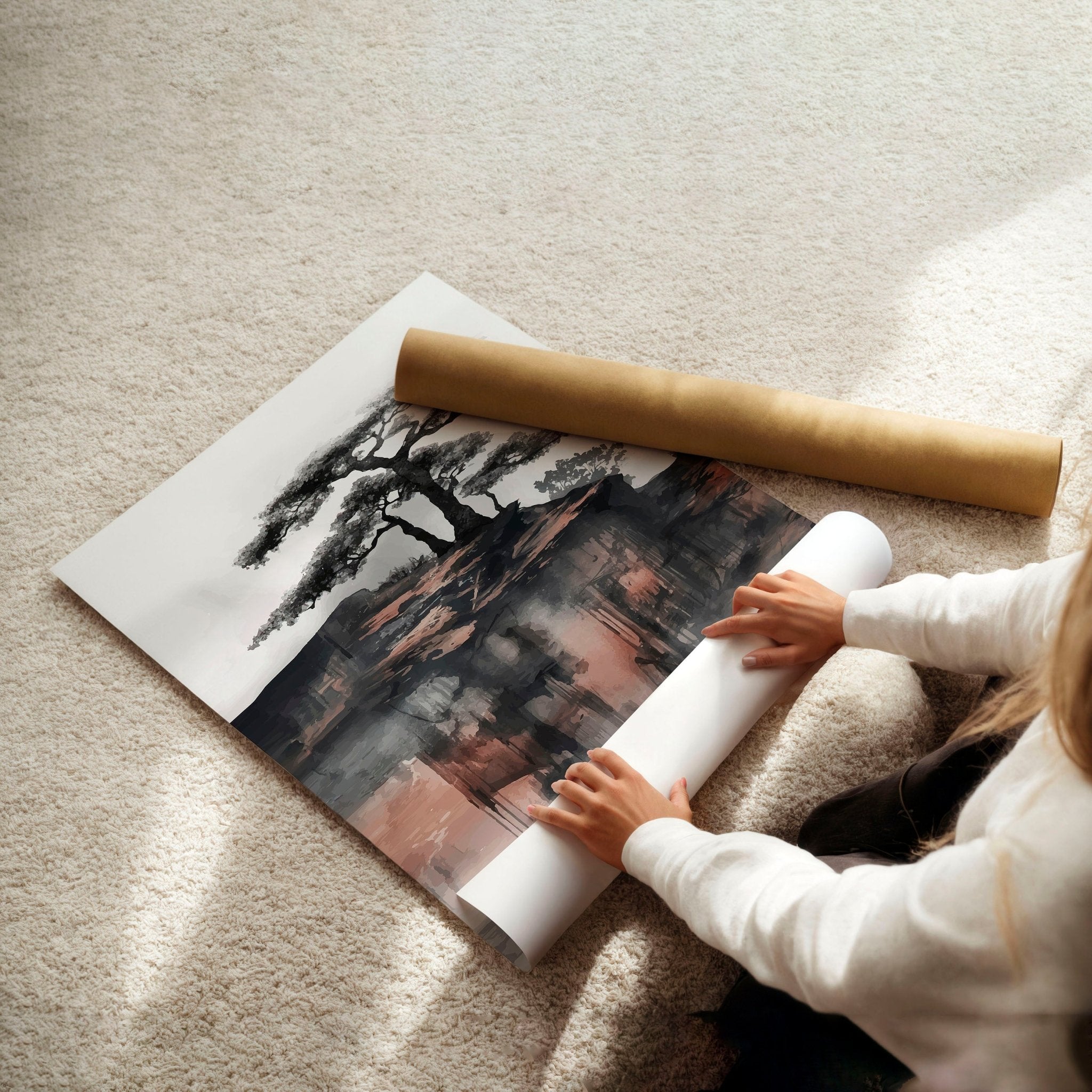 Living Room Wall Decoration | Set of 3 Asian Inspired Wall art Prints everthome