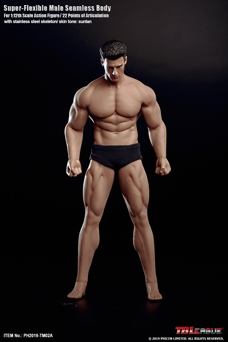 TBLeague 1/12 Super-Flexible Male Seamless Body Action Figure With Head Sculpt TM01A /TM02A Fitness Suntan Skin-aliexpress