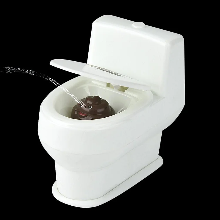 Mini Funny Prank Squirt Spray Water Toilet Closestool Joke Gag Toy Desktop Gift