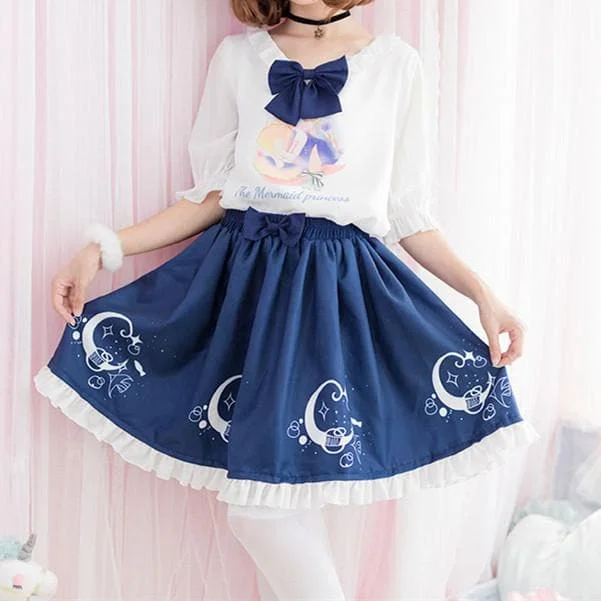 Kawaii Moonlight Mermaid Princess Shirt/Skirt SP178966