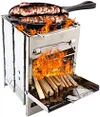 🔥🔥Outdoor Wood Stove Base Bracket Set Portable Stainless Steel Folding Stove Ash Tray Accessories, Garden Barbecue, Camping, Beach, Party
