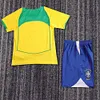 2004 Retro Brazil Home Football Shirt 1:1 Thai Quality Kids Size