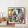 Diamond Painting-DIY Full Round Drill Garden Old Lady