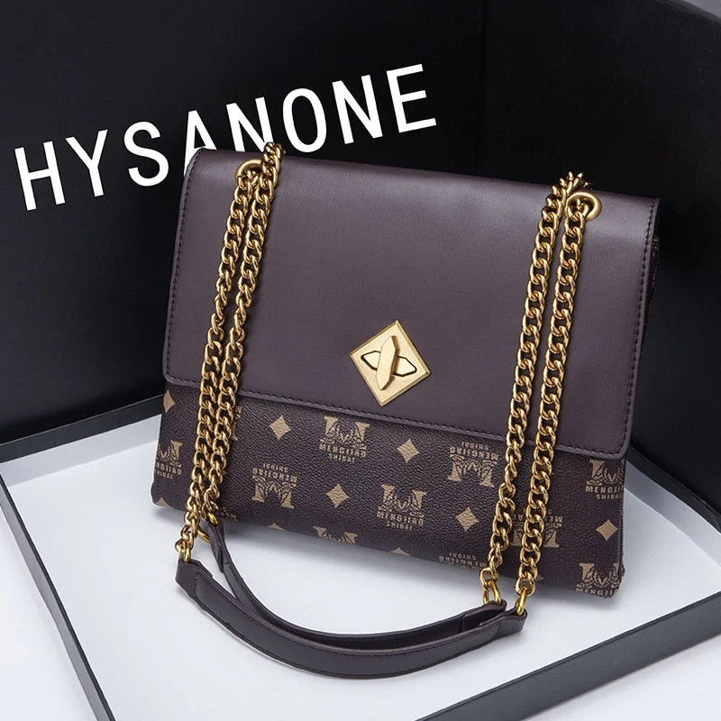 Mahjong Bag For Women 2020 New Luxury With Gold Chain Shoulder Crossbody Sling Strap Leather Vintage Designer Messenger Handbags