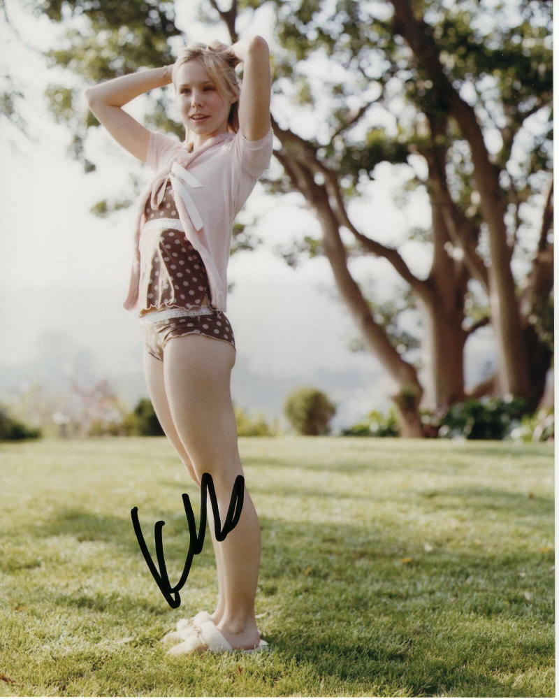 KRISTEN BELL SIGNED AUTOGRAPH 8X10 Photo Poster painting - FROZEN, HOT, SUPER SEXY, LONG LEGS A