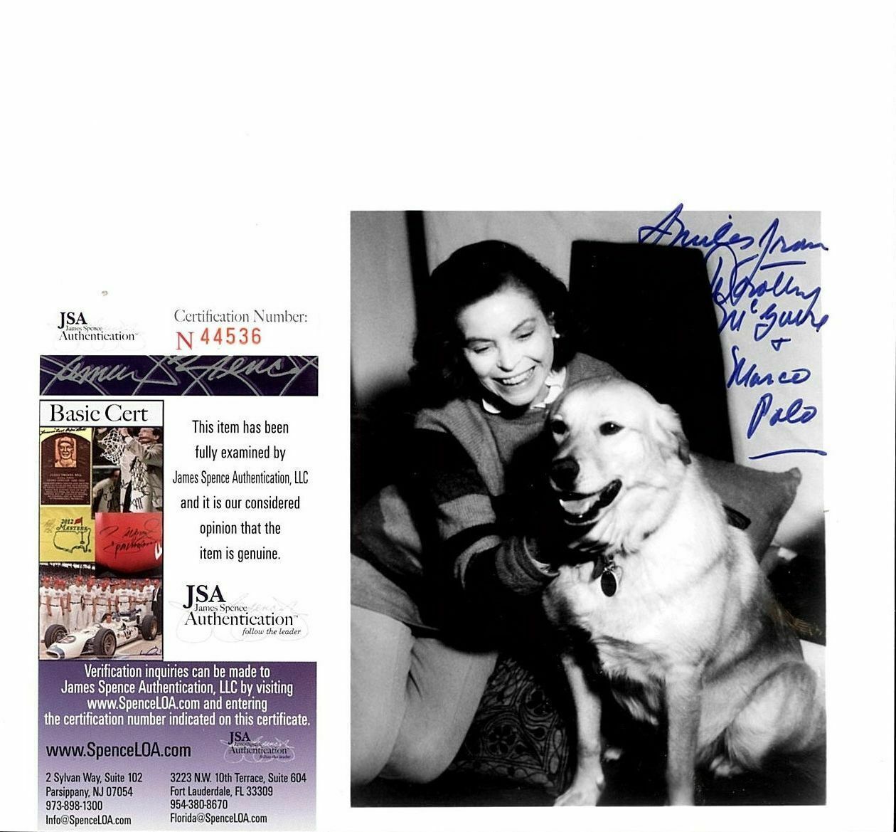 DOROTHY MCGUIRE (DECEASED) & DOG SIGNED 5X6 JSA AUTHENTICATED COA #N44536