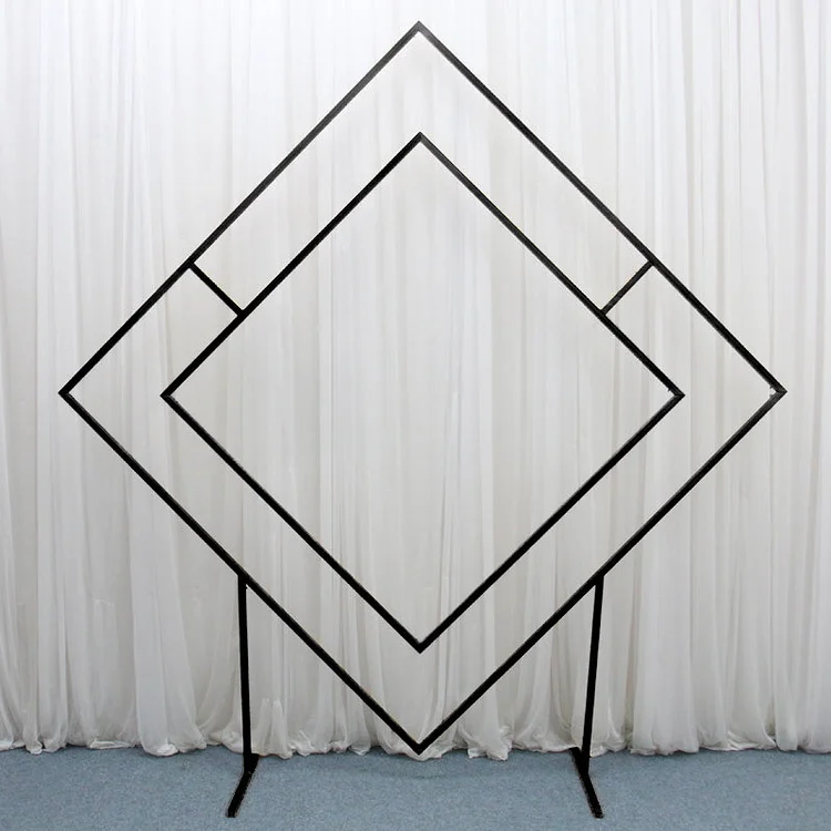 Wedding Arch Square Geometrical Flower Stand Party Backdrop Decor Frame A4886