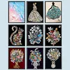 Kits d&rsquo;art partiel color&eacute;s en forme sp&eacute;ciale 5d DIY avec diamants &agrave; points avec cadre en bois, peintures de diamants, art de pierres pr&eacute;cieuses 17x22cm pour adultes, d&eacute;butants, d&eacute;coration int&eacute;rieure