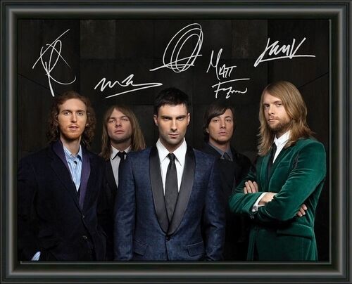 MAROON 5 - BAND SIGNED - A4 AUTOGRAPHED PRINT - Photo Poster painting POSTER -  POSTAGE