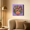 Framed Purple Vase -  DIY Button Art Painting Kit for Creativity DIY Pearl Dot Crafts for Gift Home Wall Decor 30*30CM