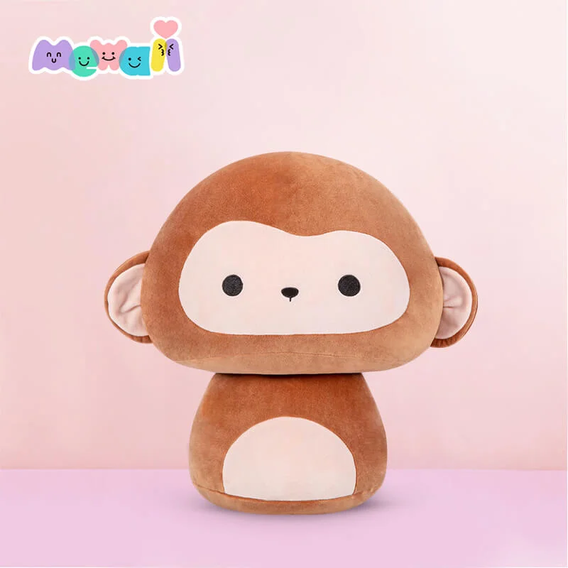 Mewaii® Mushroom Family Monkey Kawaii Plush Pillow Squish Toy