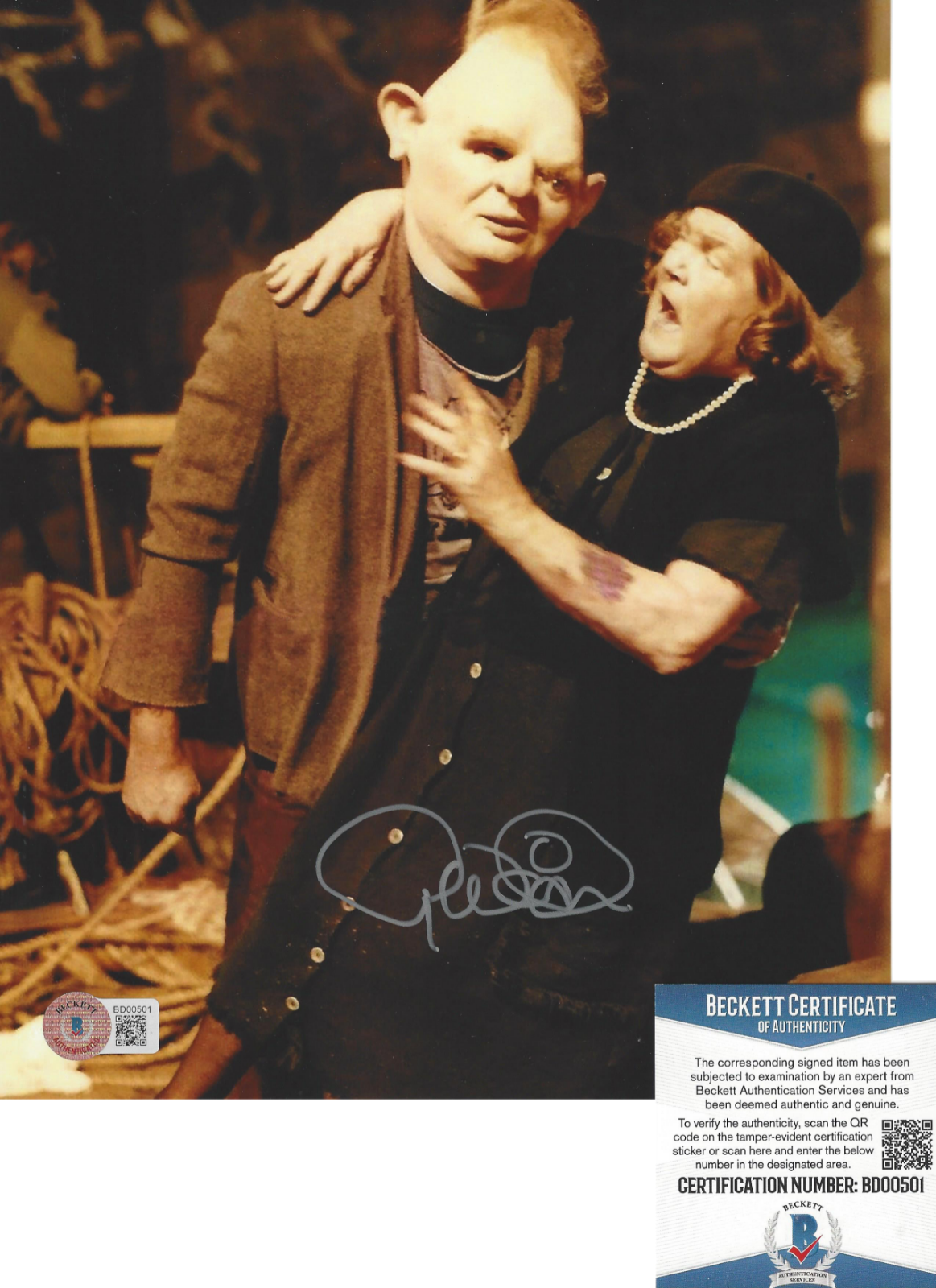 RANDELL WIDNER SIGNED 'THE GOONIES' STUNT SLOTH 8x10 Photo Poster painting D ACTOR BECKETT COA