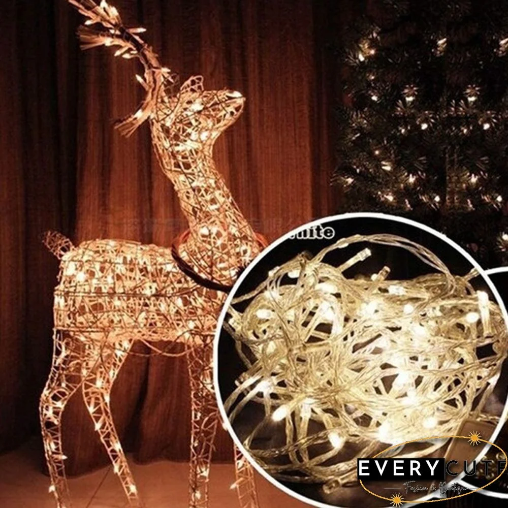 New Arrival 8 Modes Christmas Fairy Light Outdoor Waterproof AC 220V/110V 50M/20M/10M 500/200/100LED Fairy LED String Light Chirstmas String Garland For Xmas Wedding Christmas Party Holiday