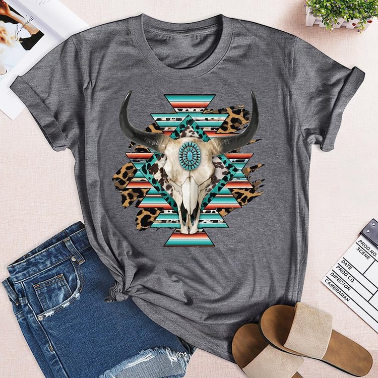 ANB - Cow Skull Retro Tee Tee-05854