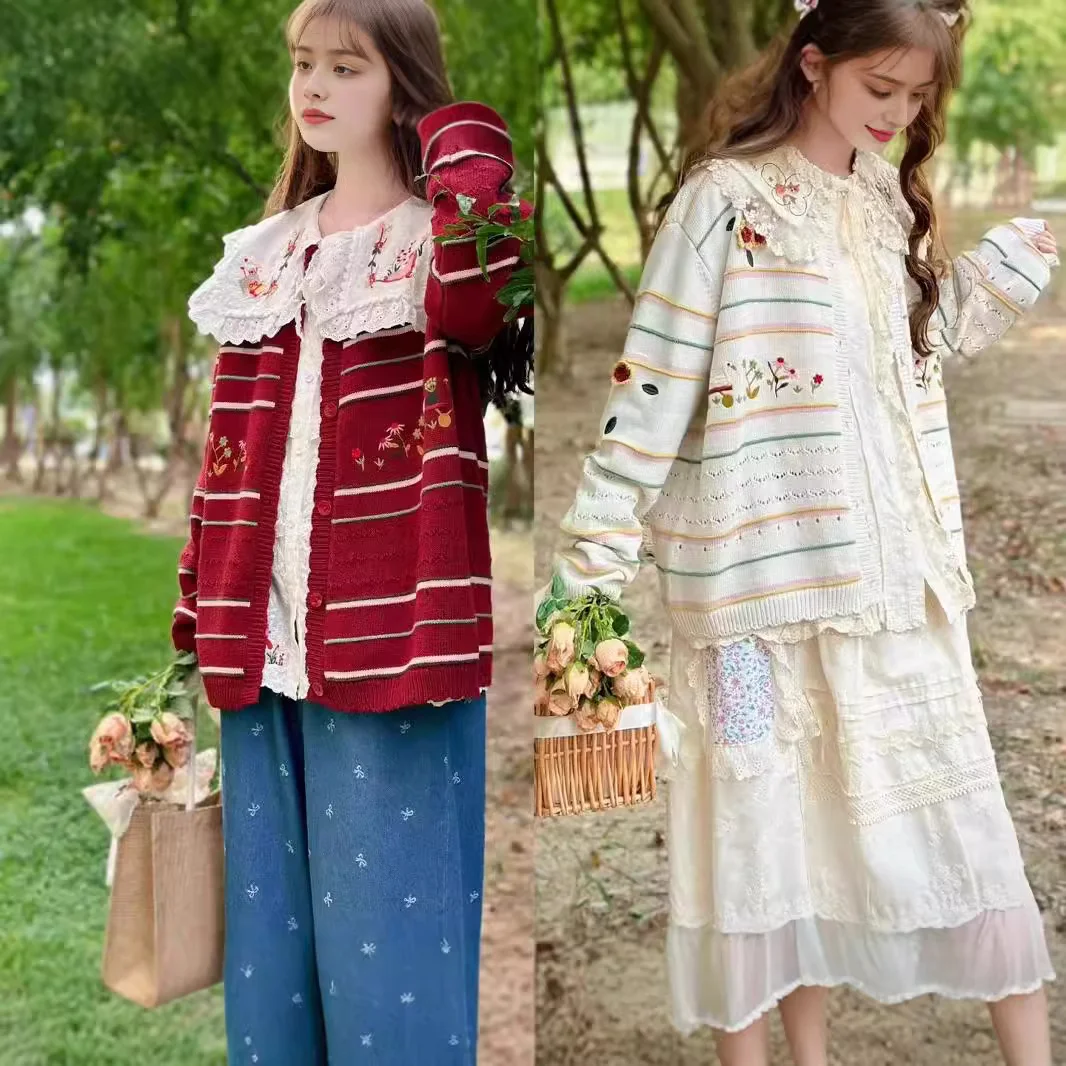 Chicfifth Sweater Women Winter Long Sleeve High Quality Autumn Vintage Top Knitted Cardigan