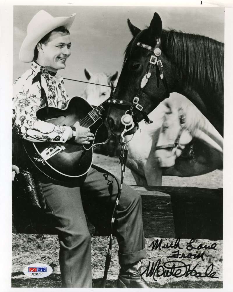 Monte Hale Hand Signed Psa Dna Cowboy 8x10 Photo Poster painting Autographed Authentic