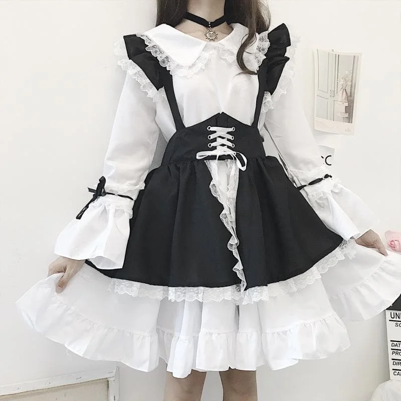[Clearance]Falbala Lace Lolita Maid Dress SP14267