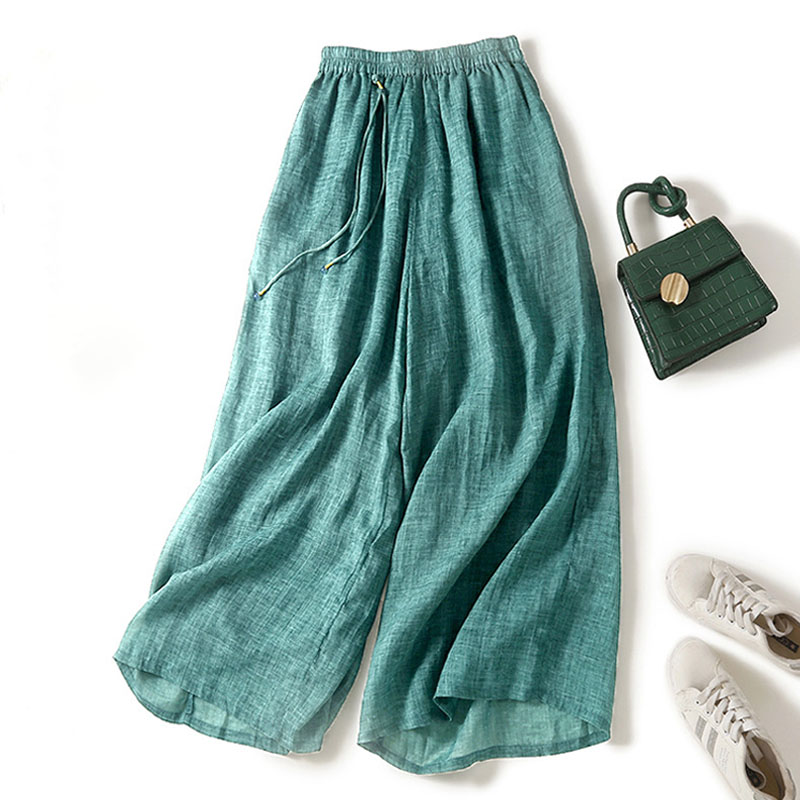 Thin and elegant loose wide-leg casual cropped pants