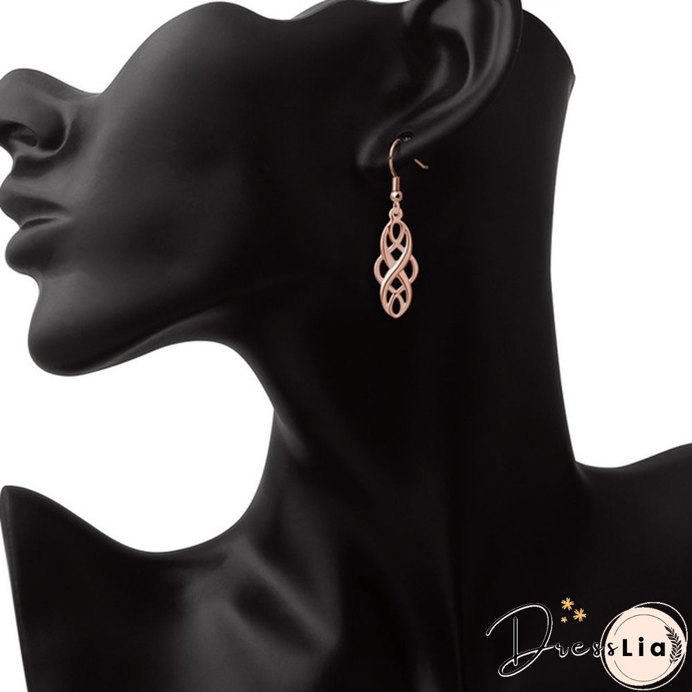 2 Colors Celtic Knot Dangle Earrings Good Luck Irish Celtic Knot Vintage Dangles for Women,Girls
