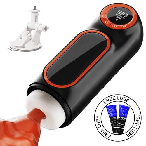 【With Free Lube】Intruder 1.0 Automatic Telescopic Sucking Vibrating Blowjob Toy - Rose Toy