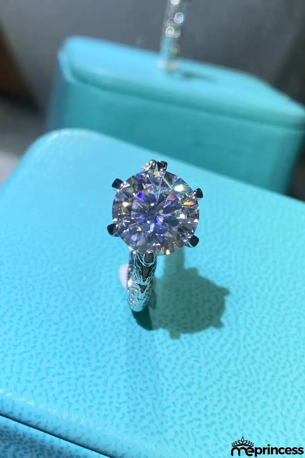 Forever Love Side Stone Moissanite Ring