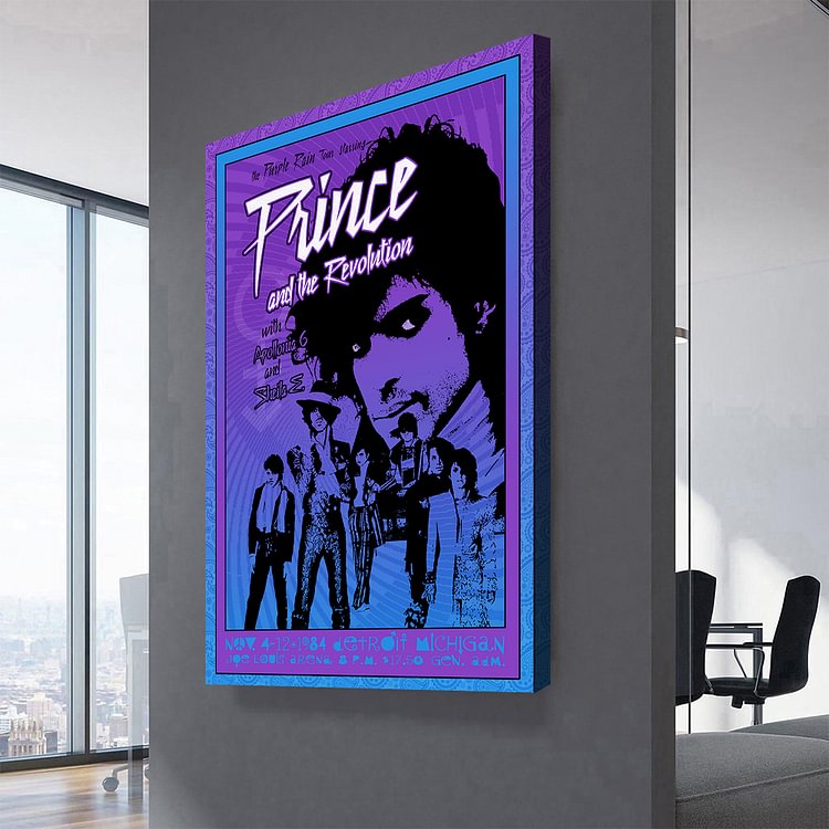 Prince and The Revolution Purple Rain Tour 1984 Canvas Wall Art