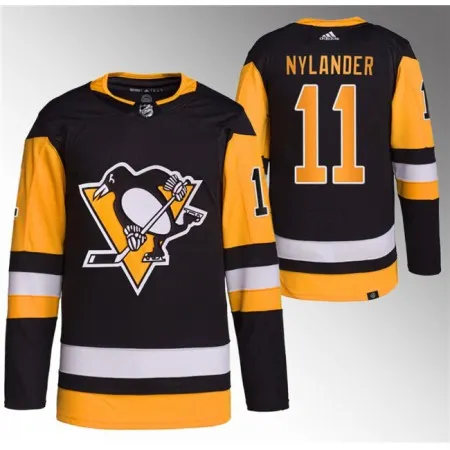 Men's Pittsburgh Penguins #11 Alex Nylander Black Stitched Jersey XFQO