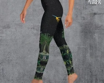 pornhint Pornhint Under the Kapok Tree Yoga Leggings Womens