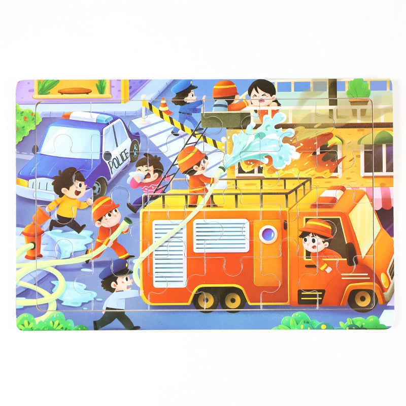 Puzzles Toddler(3-6Years) Cartoon Wood Toys