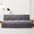 Mymmirical Jacquard Armless Sofa Bed Cover Elastic Cheap Couch Covers for Living Room Washable Removable Slipcovers Folding Settee Case