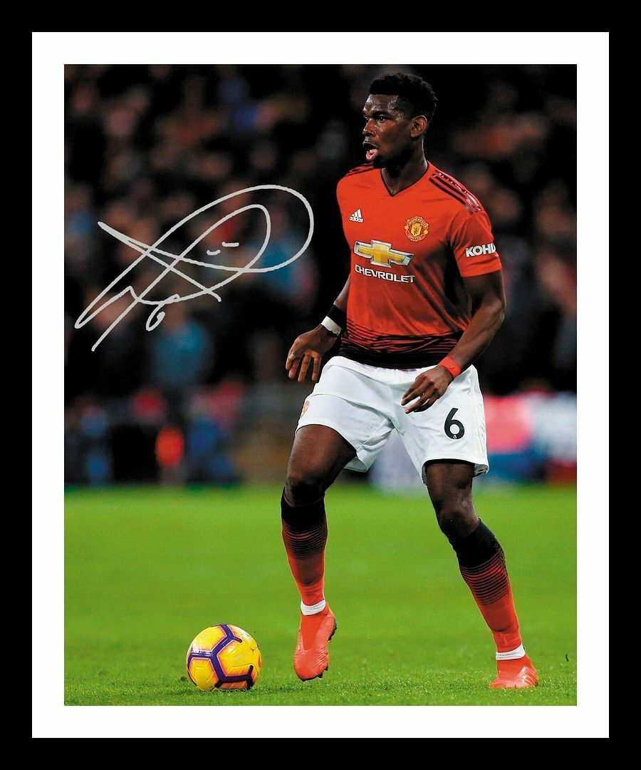 Paul Pogba - Manchester United Autograph Signed & Framed Photo Poster painting