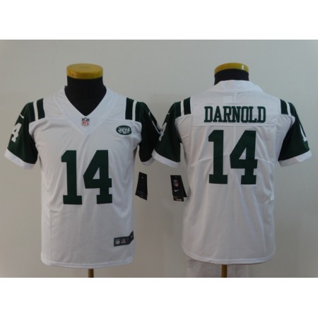 Youth New York Jets #14 Sam Darnold White Vapor Untouchable Limited Stitched NFL Jersey P22G